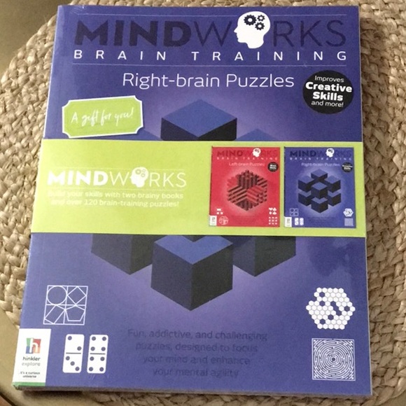 MINDWORKS ADULT BRAIN TRAINING RIGHT BRAIN LEFT BRAIN UNOPENED SEALED PAPERBACK - Picture 1 of 3